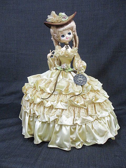 昭和 レトロ フランス人形 リボン人形 タグ付き ゴージャス ドレス スキヨ人形研究所 リボン印 ポーズ ドール の買取 代行 人形 スキヨ リボン 人形